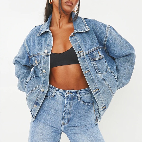 H&M Jackets & Blazers - H&M Oversized Denim Jean Jacket NWT